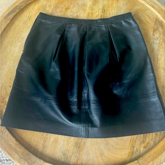 Black Leather J Crew Mini Skirt - Picture 2 of 5